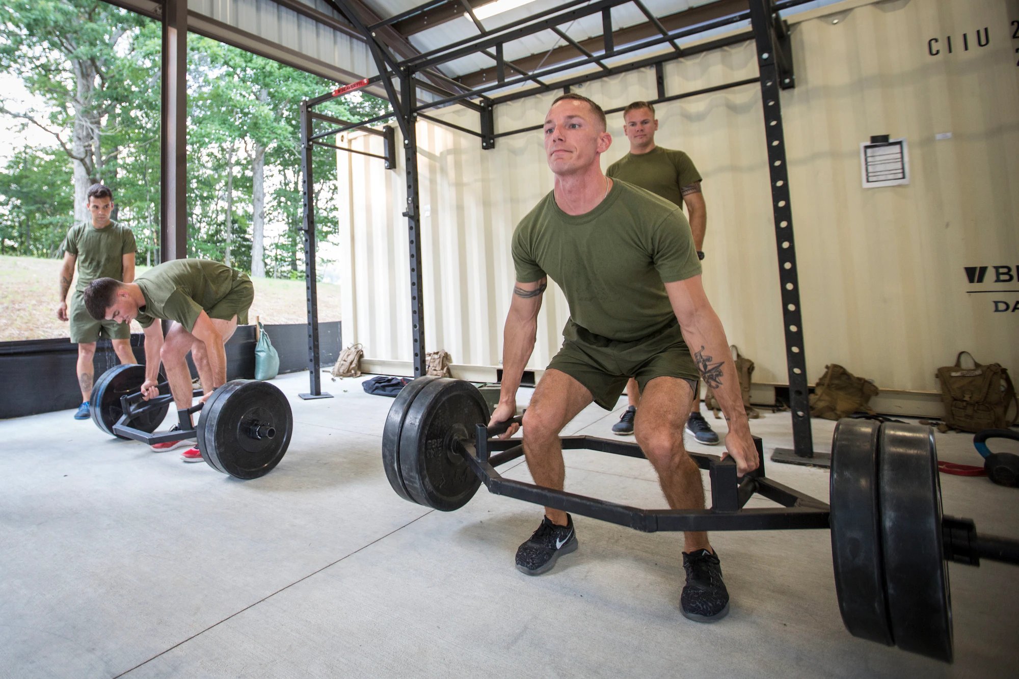military athlete exercises